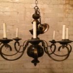 Brass and wood chandeliers #8034.jpg